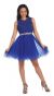 Lace Top Tulle Skirt Short Homecoming Party Dress in Royal Blue